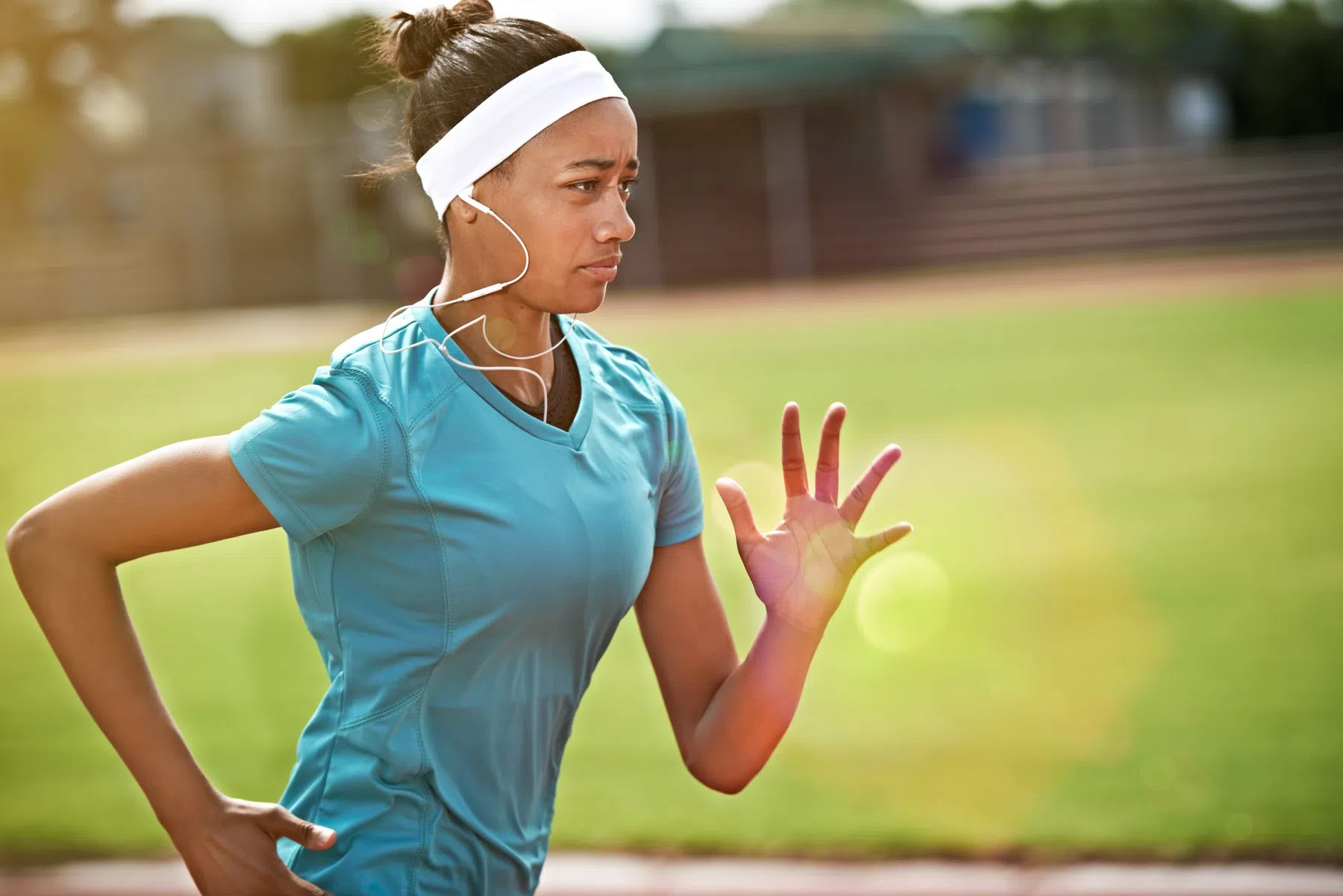 hoofdband voor vrouwen tijdens het hardlopen