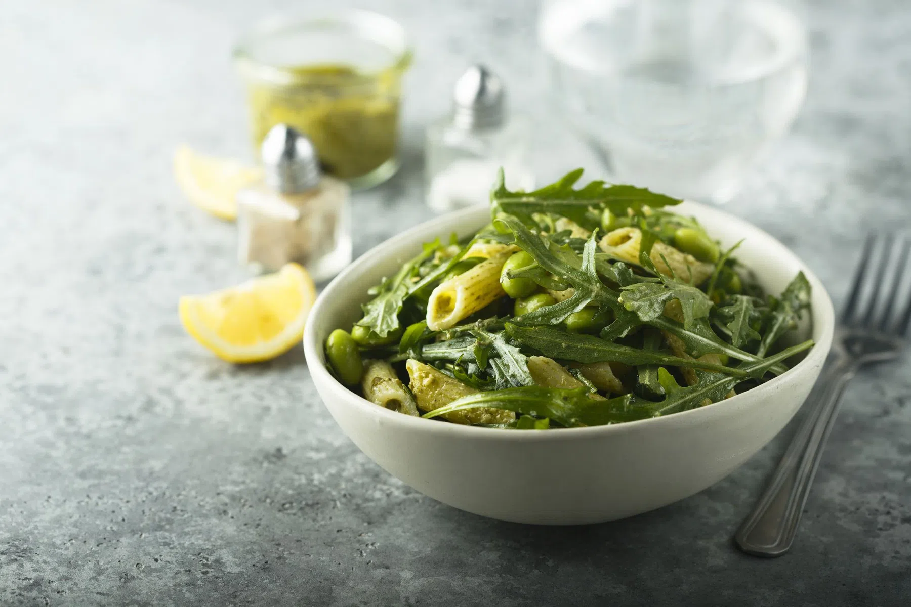 Groentepasta met truffelmayonaise
