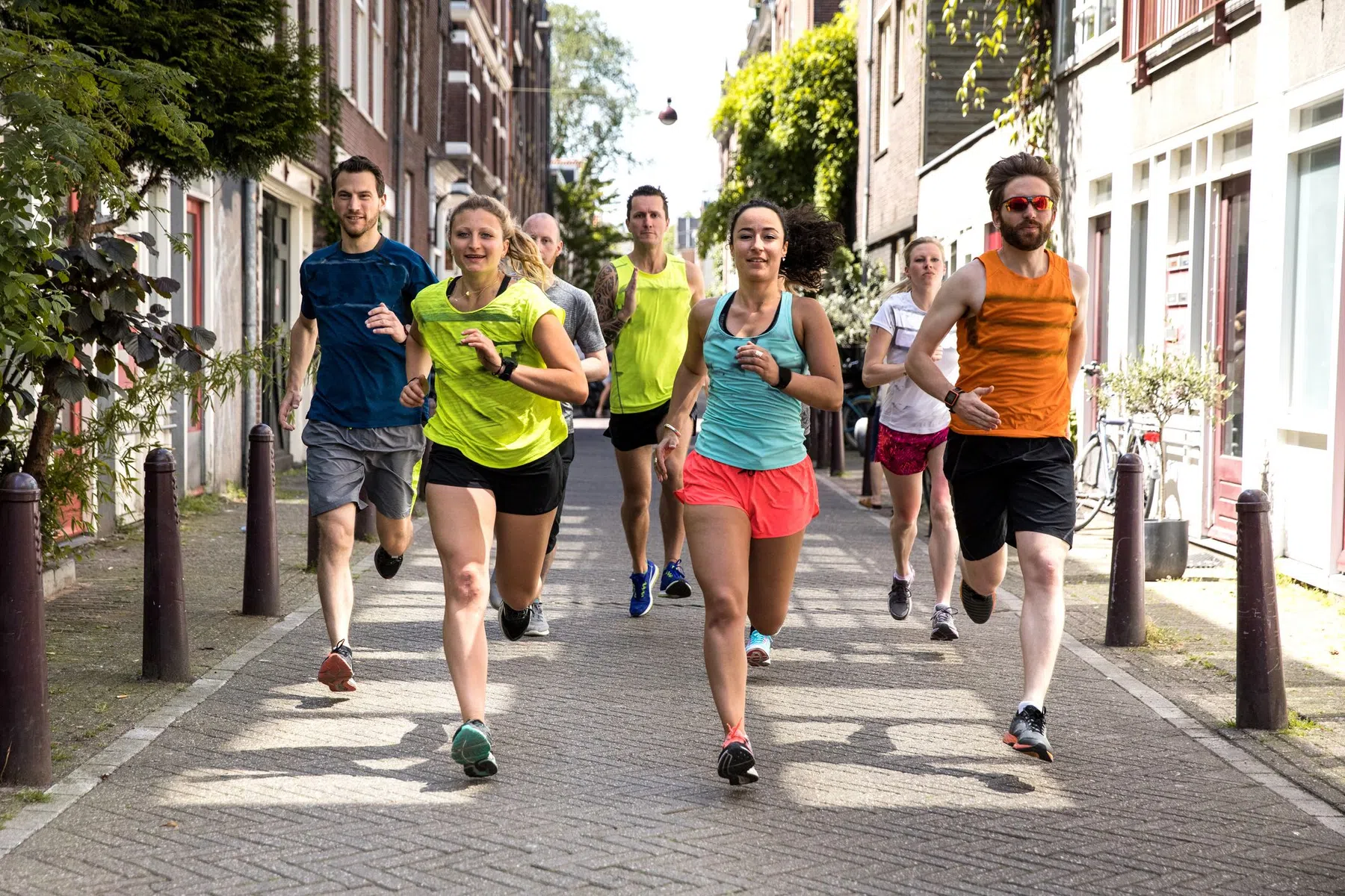 Deelnemers aan een marathon