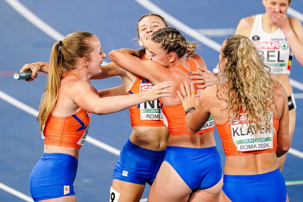 4x400 estafettevrouwen pakken goud op EK Rome