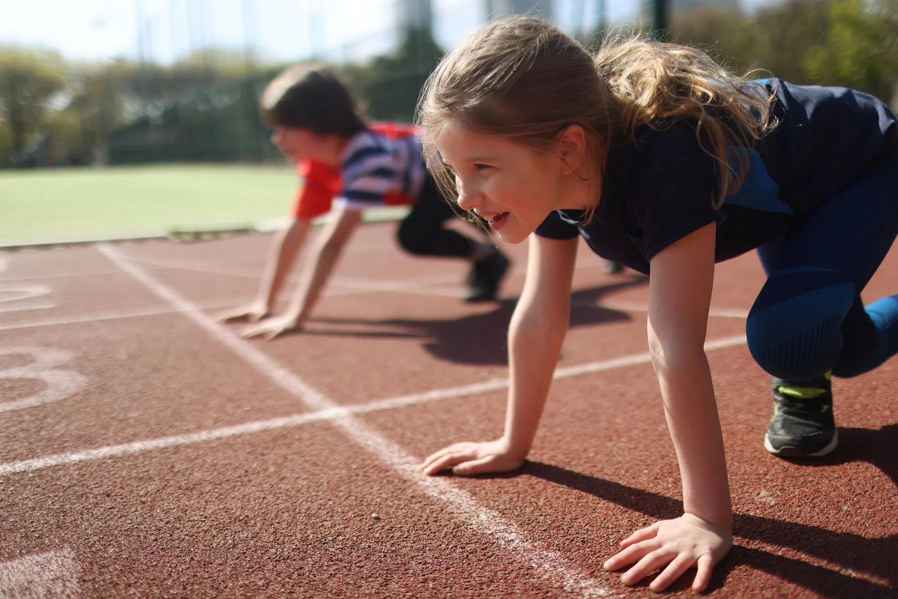 Atletiekclub met kinderen