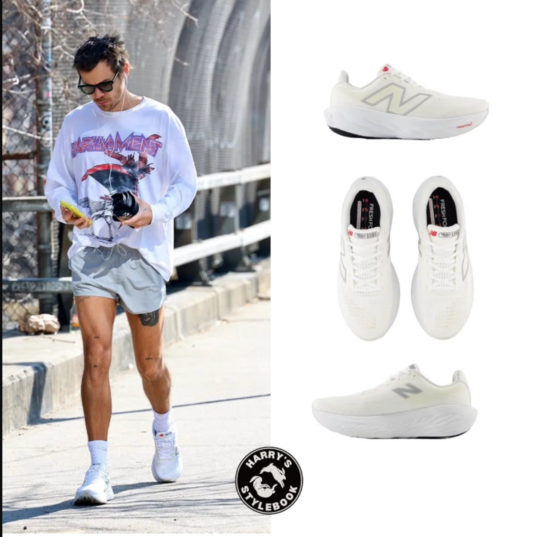 Op deze schoenen doet Harry Styles zijn lange duurloop