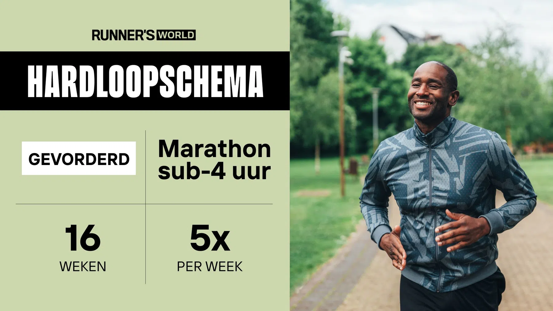 Marathon binnen 4 uur: Trainingsschema 16 weken
