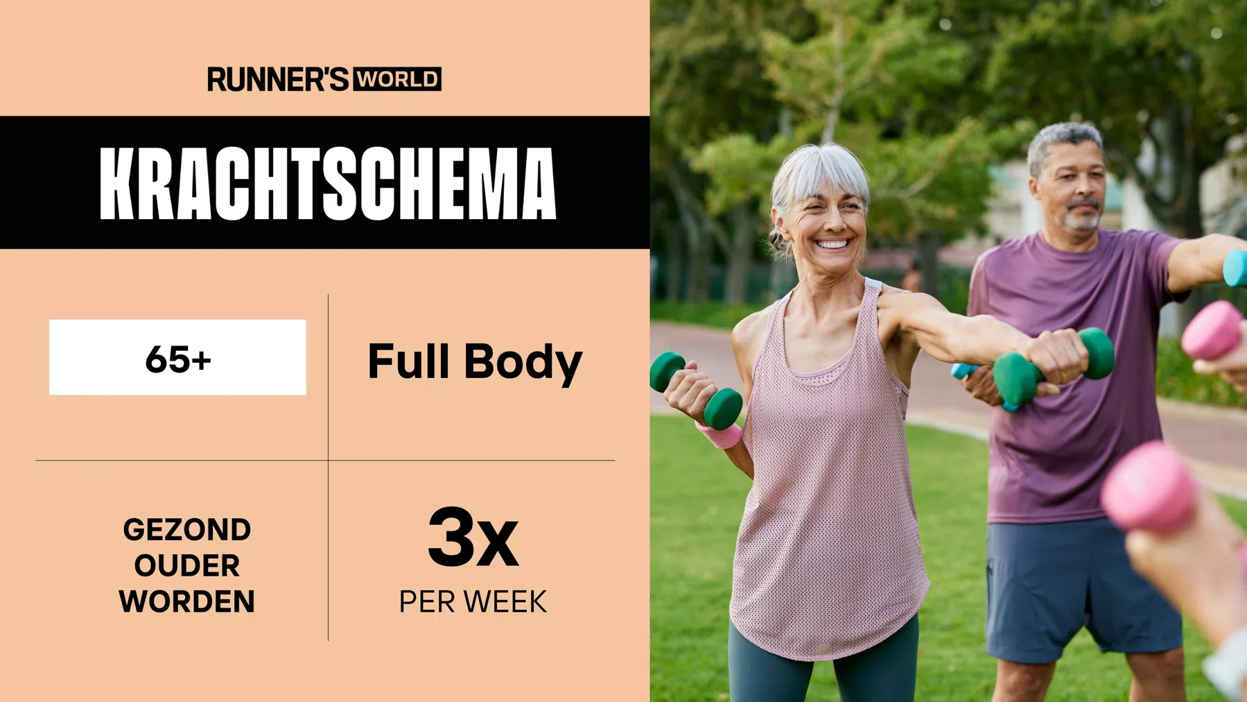 Krachttraining voor 65+ dumbbell schema