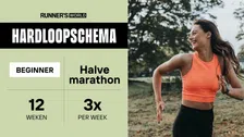 Thumbnail for article: Trainingsschema halve marathon (12 weken): 3x hardlopen per week voor beginners