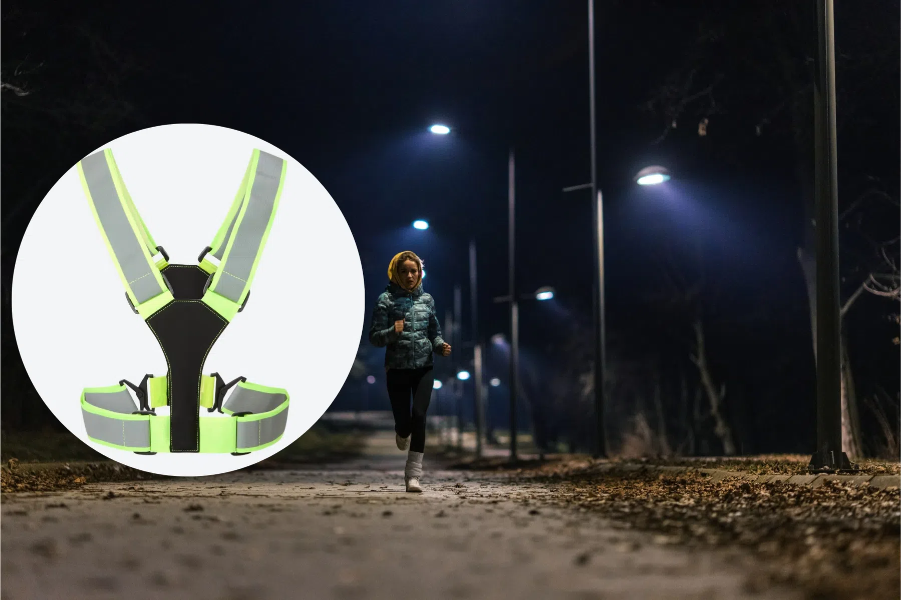 Voordelig zichtbaar in het donker met dit oplaadbare hardloopvest van de Action